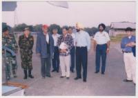 On way back from Siachen, Jammu& Kashmir Defence Diary.

 from Siachen in J&K with Defence Minister George Fernandes.