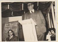 At a Debate in Shillong. Dr. Bandyopadhyay(sitting at a debate in a College in Shillong ,organised by the Directorate of Field Publicity.
