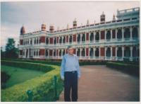 CoochBehar Rajbari. Dr. Prodipto Bandyopadhyay standing outside the Rajbari.